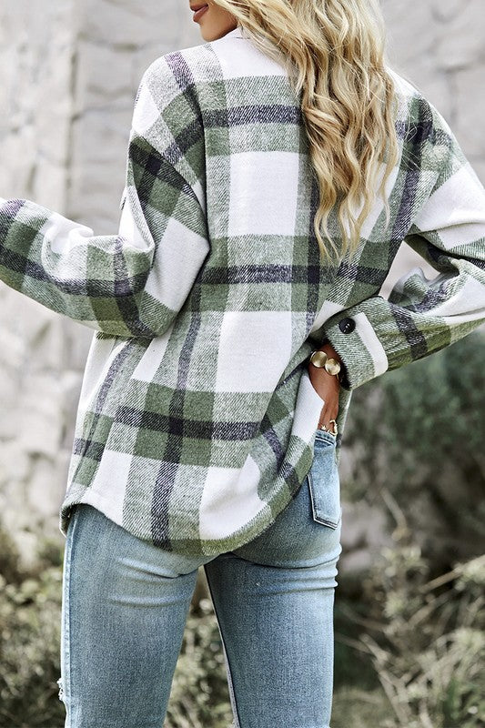 Collared Plaid Shacket