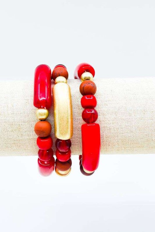 3 Strand Stretch Bracelet Set
