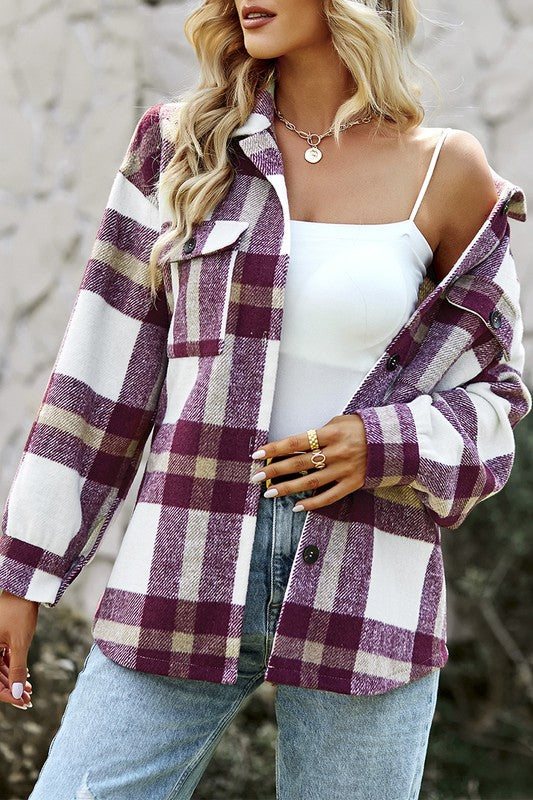 Collared Shacket with Pockets