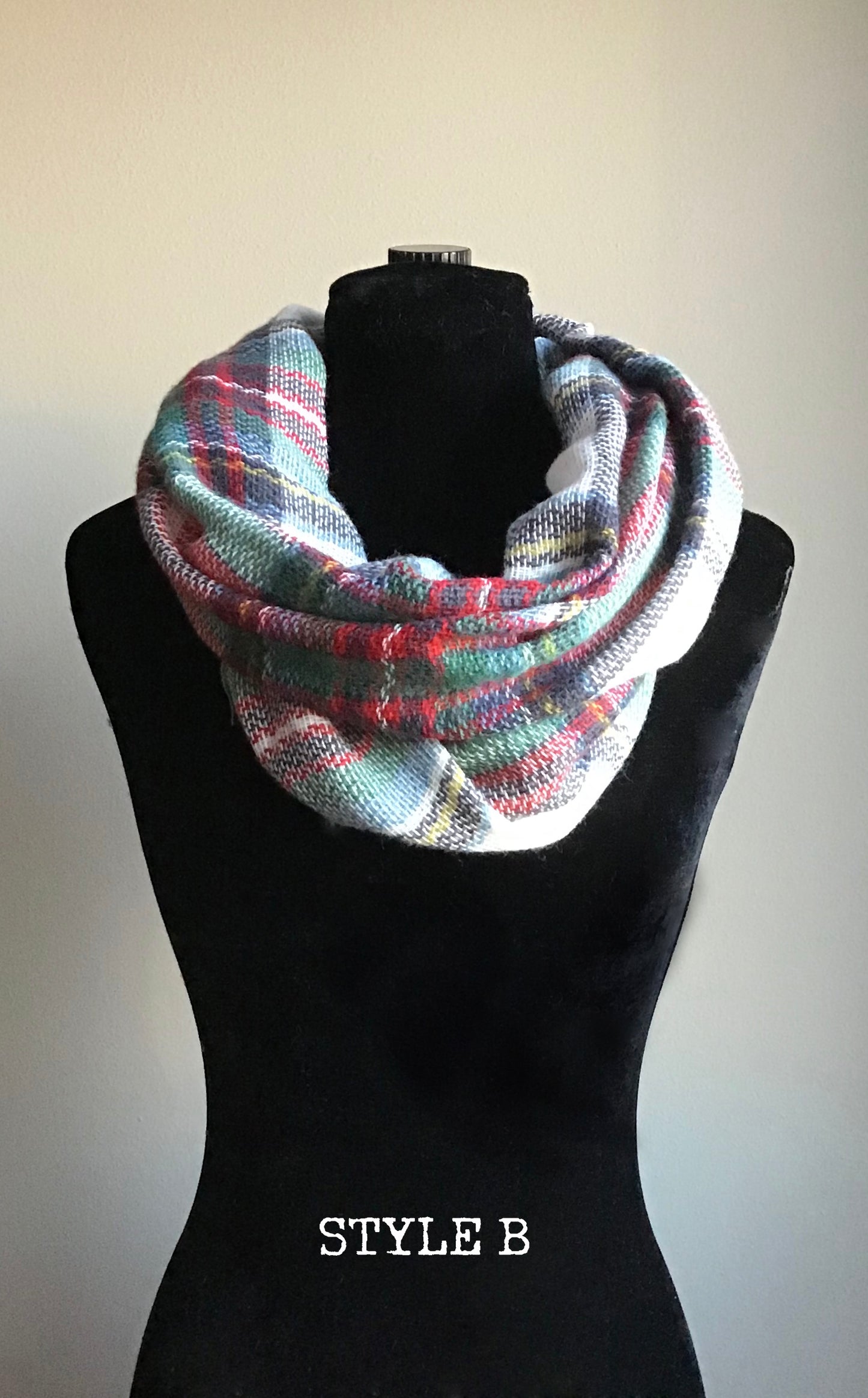 Checker Plaid Infinity Scarves