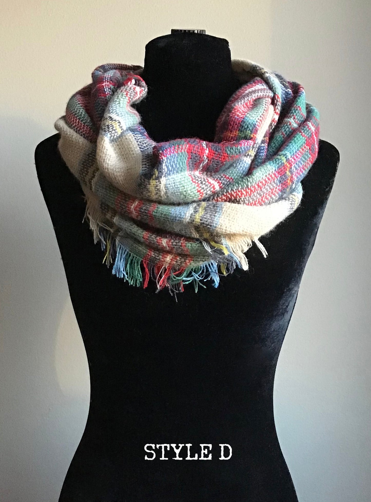 Checker Plaid Infinity Scarves