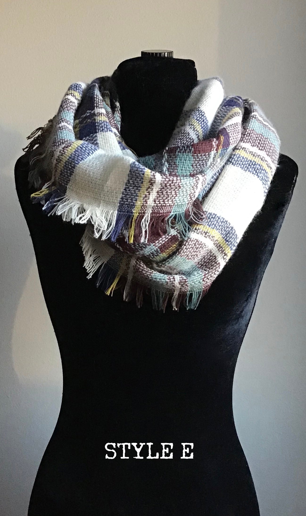 Checker Plaid Infinity Scarves
