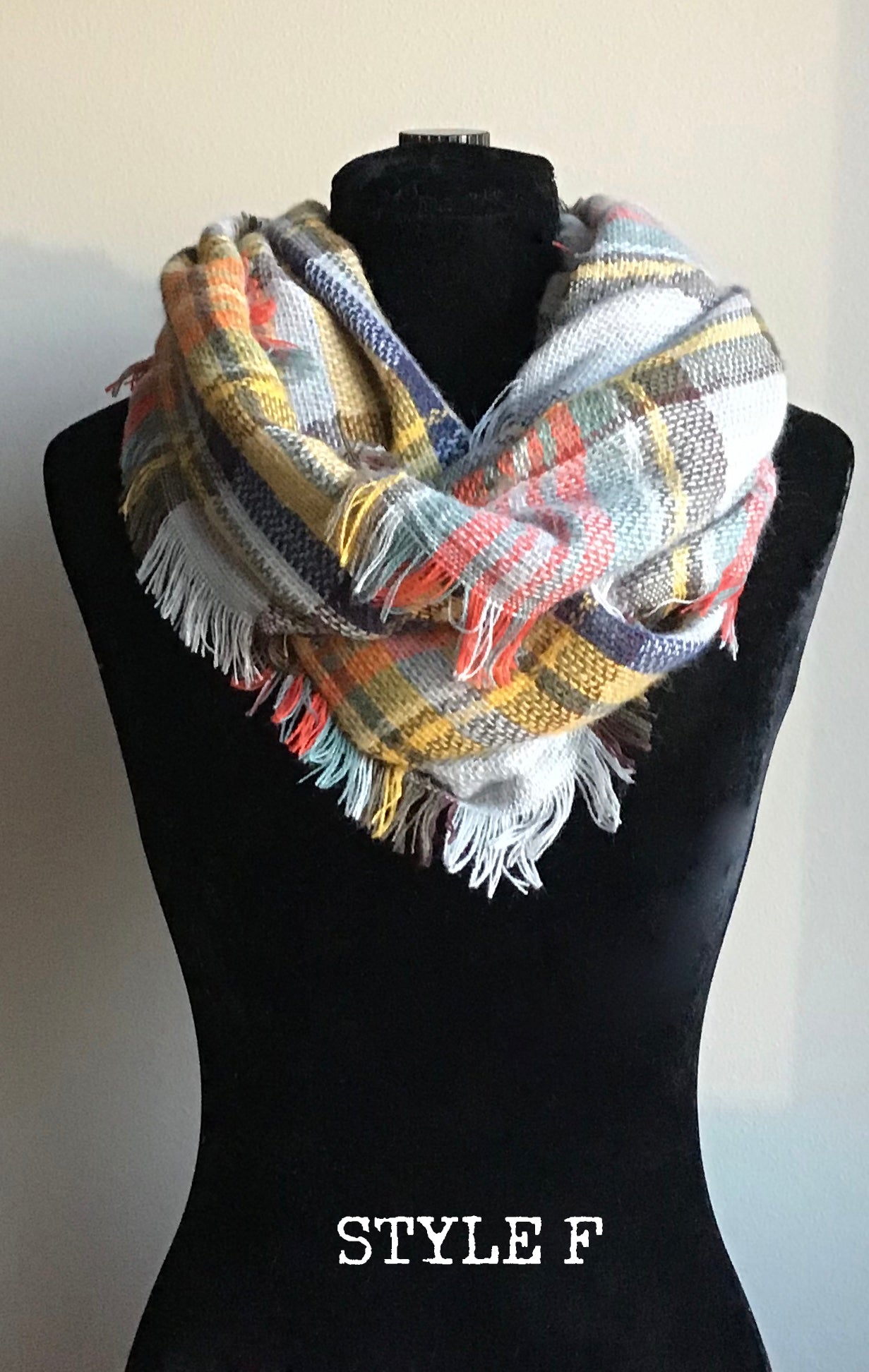 Checker Plaid Infinity Scarves