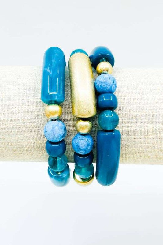 3 Strand Stretch Bracelet Set