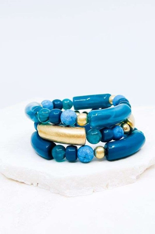 3 Strand Stretch Bracelet Set