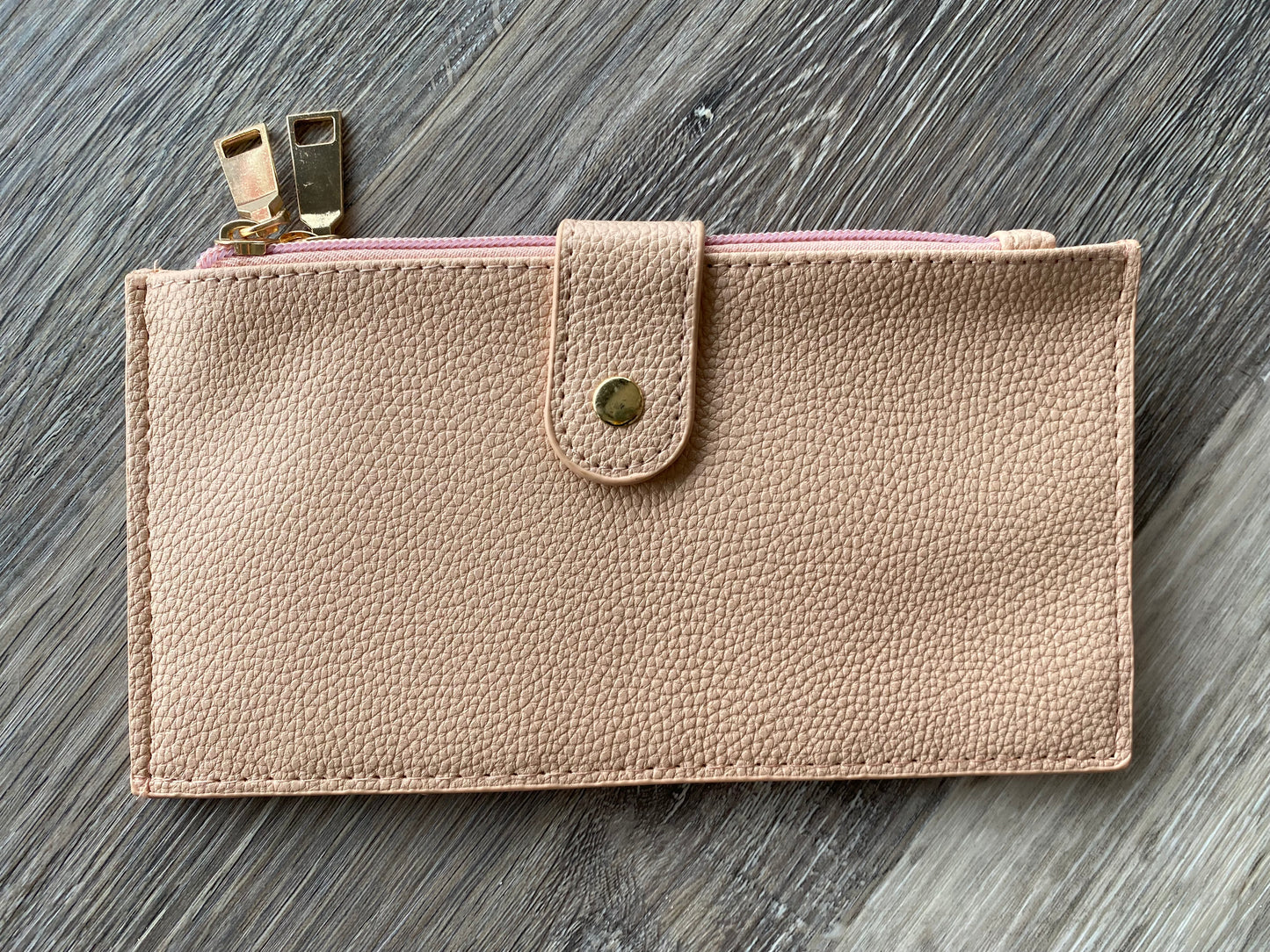 Two Zipper Pocket Slim Wallet