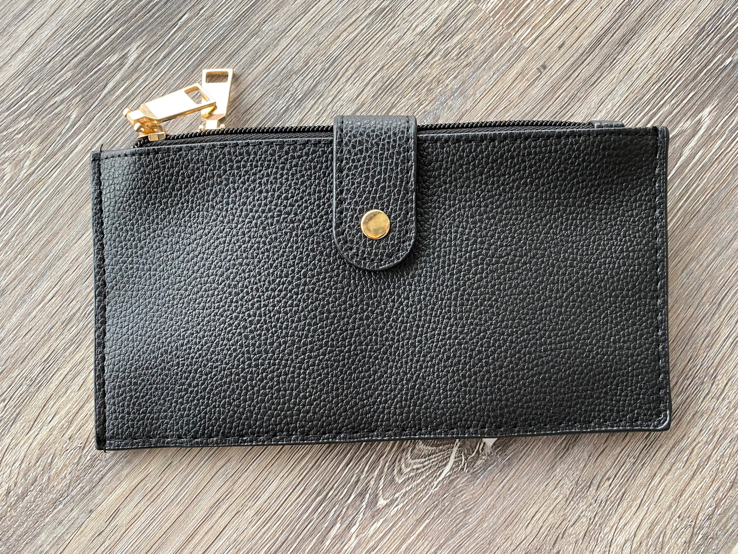Two Zipper Pocket Slim Wallet