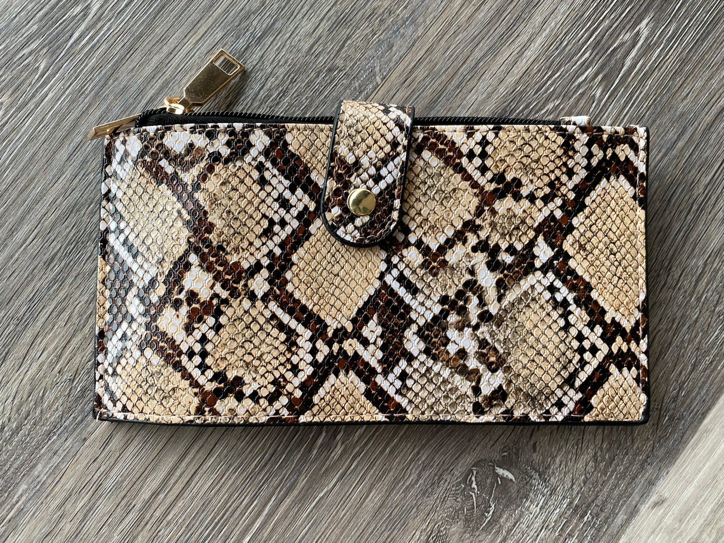 Two Zipper Pocket Slim Wallet