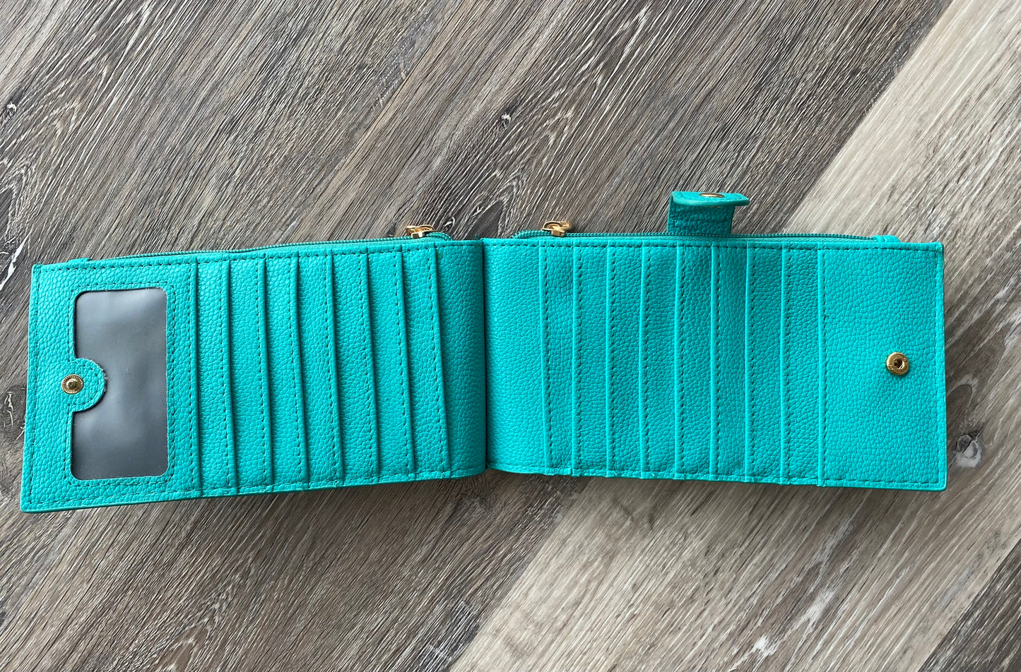 Two Zipper Pocket Slim Wallet