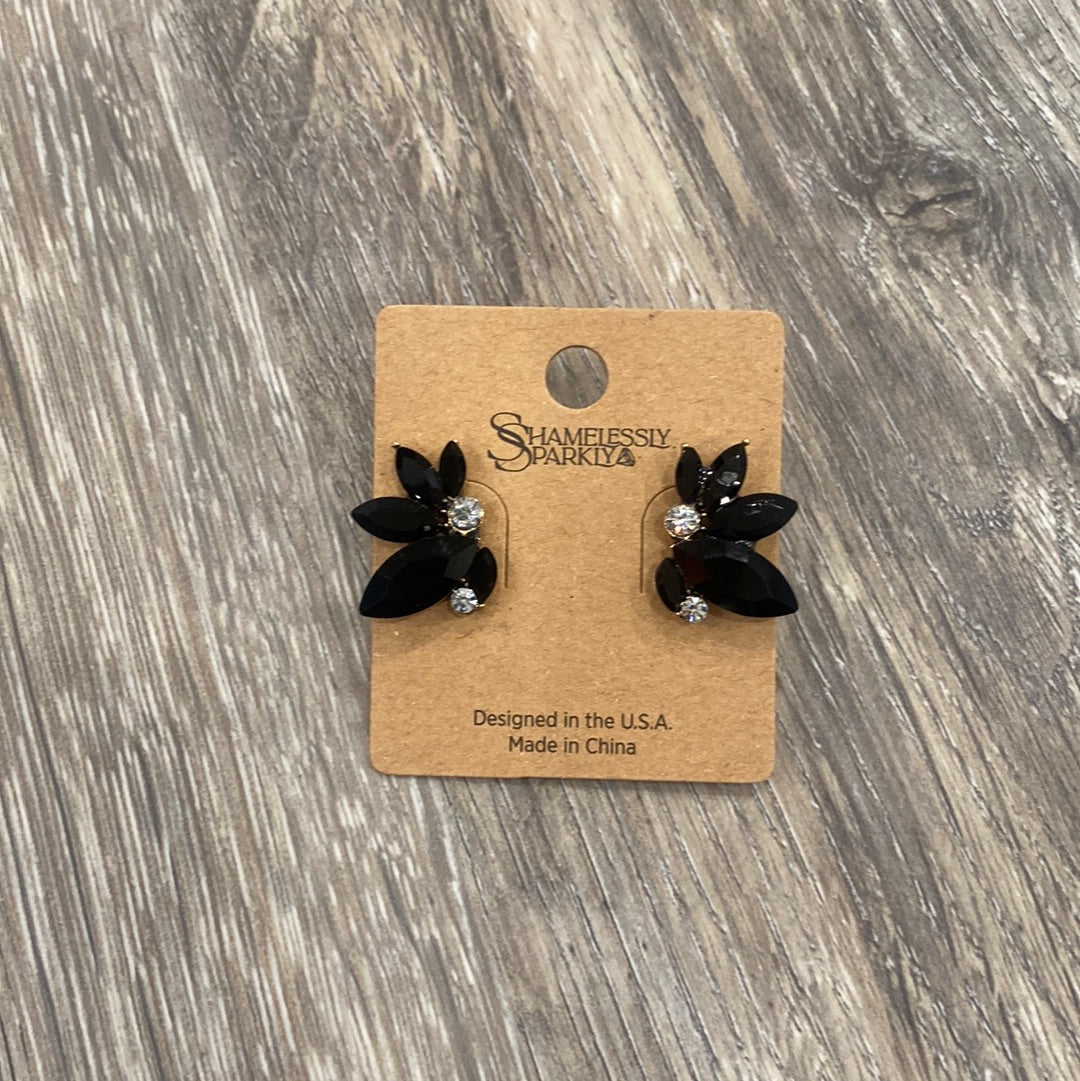 Lightweight Black Stud Earrings