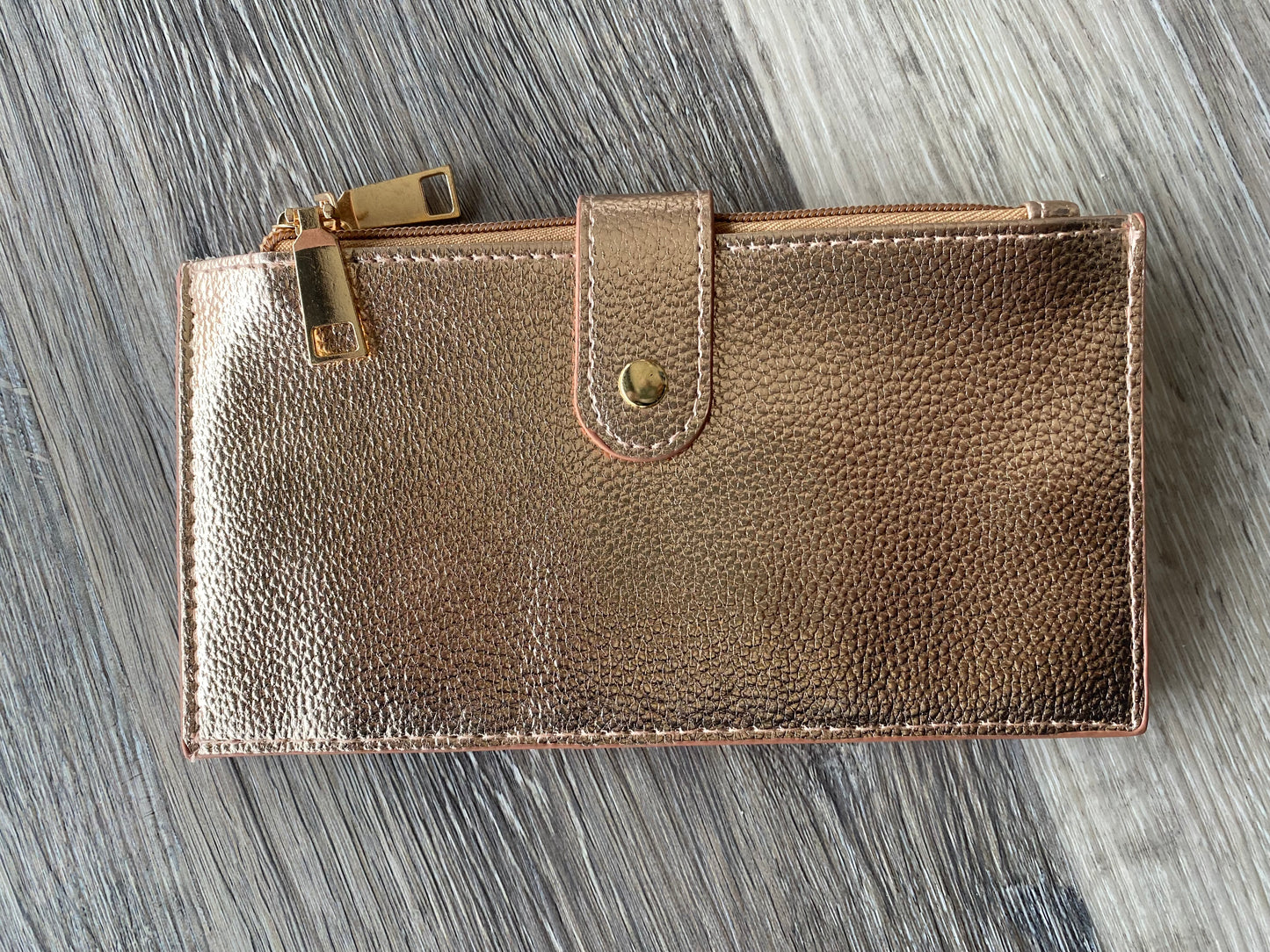 Two Zipper Pocket Slim Wallet