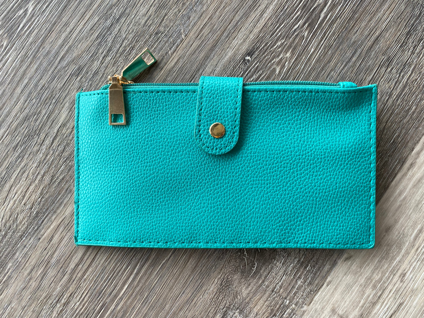 Two Zipper Pocket Slim Wallet