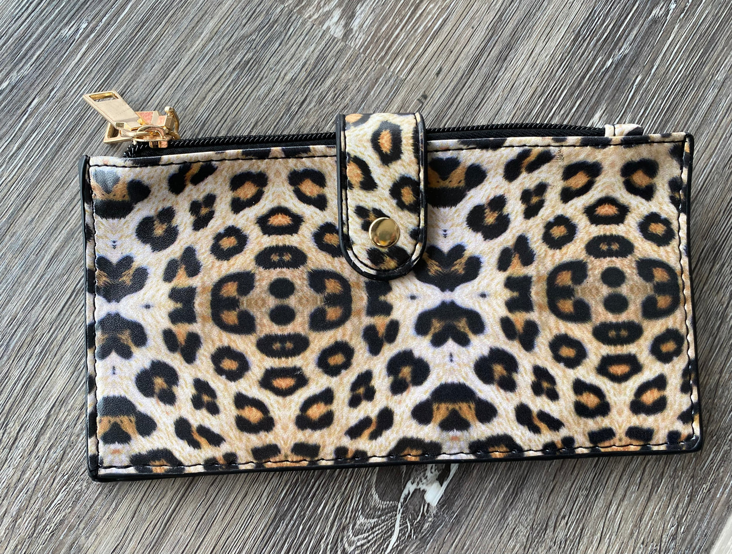Two Zipper Pocket Slim Wallet