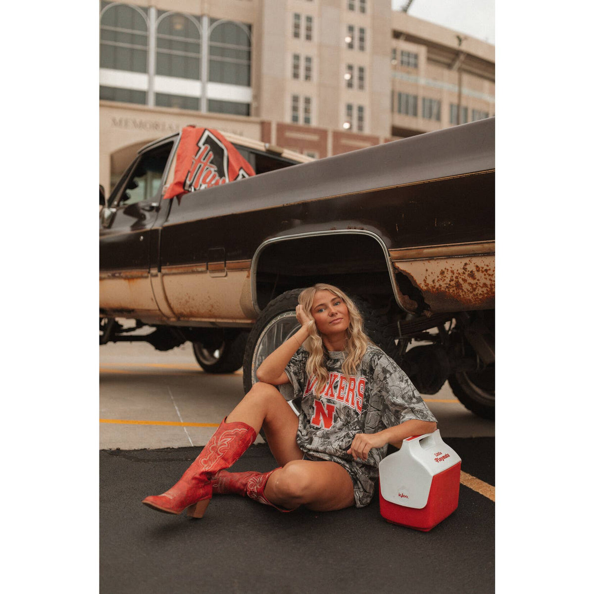 Huskers N Camo Tee
