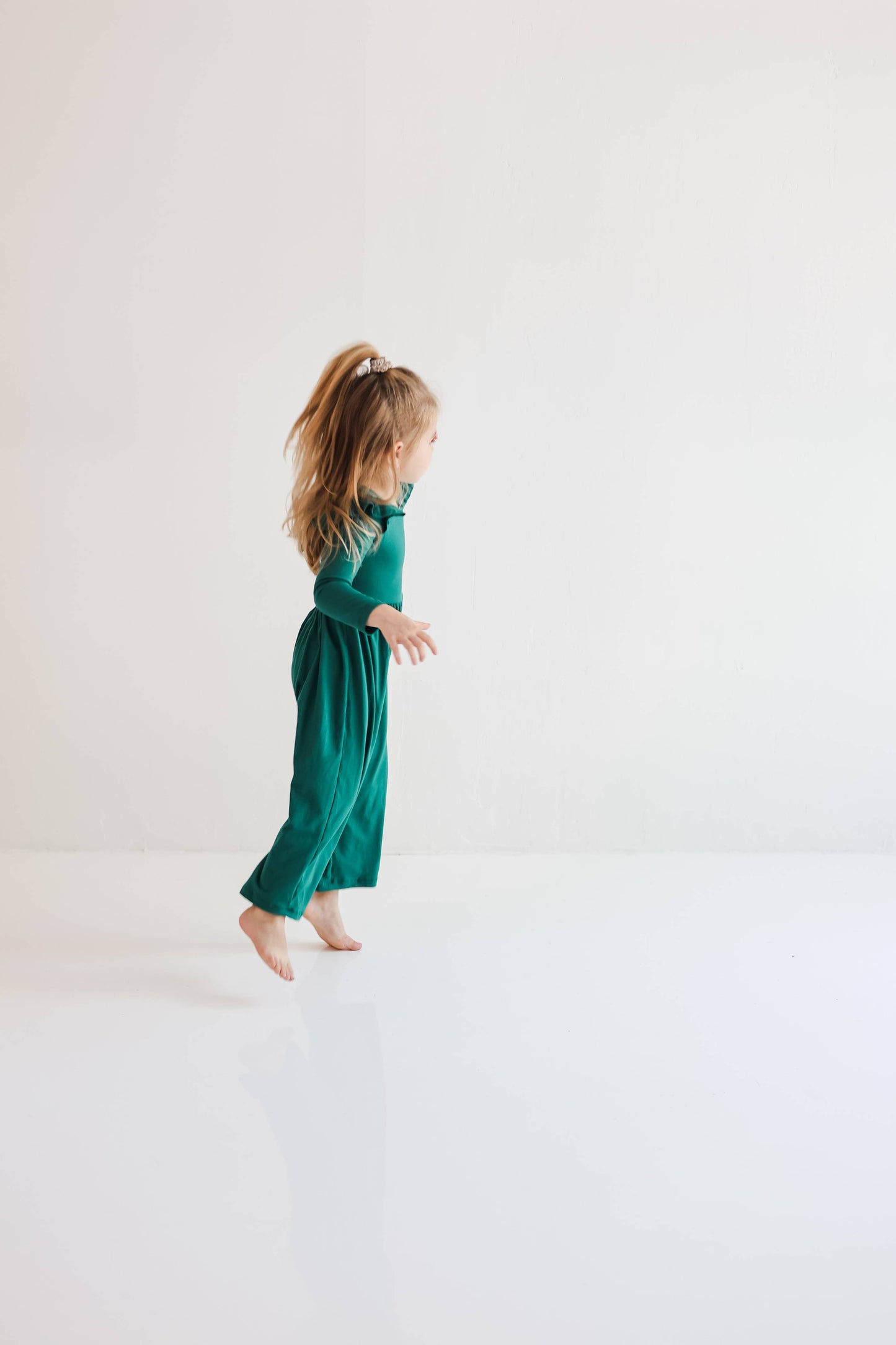 Girls Emerald Long Sleeve Jumpsuit
