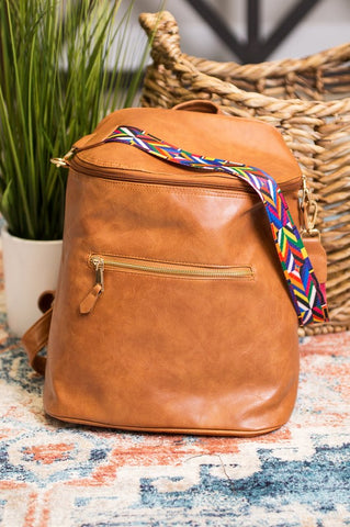 Vegan Leather Backpack/Diaper Bag