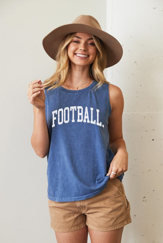 "Football" Mineral Graphic Tank Top