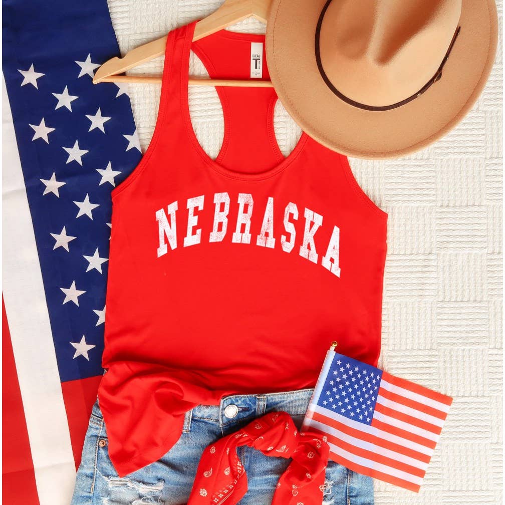 NEBRASKA Graphic Racerback Tank