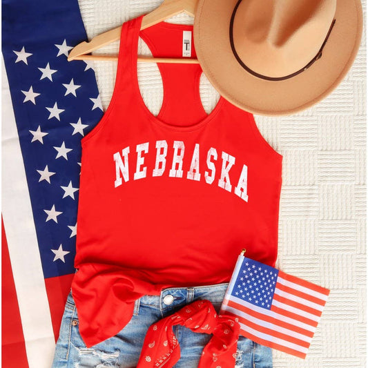 NEBRASKA Graphic Racerback Tank