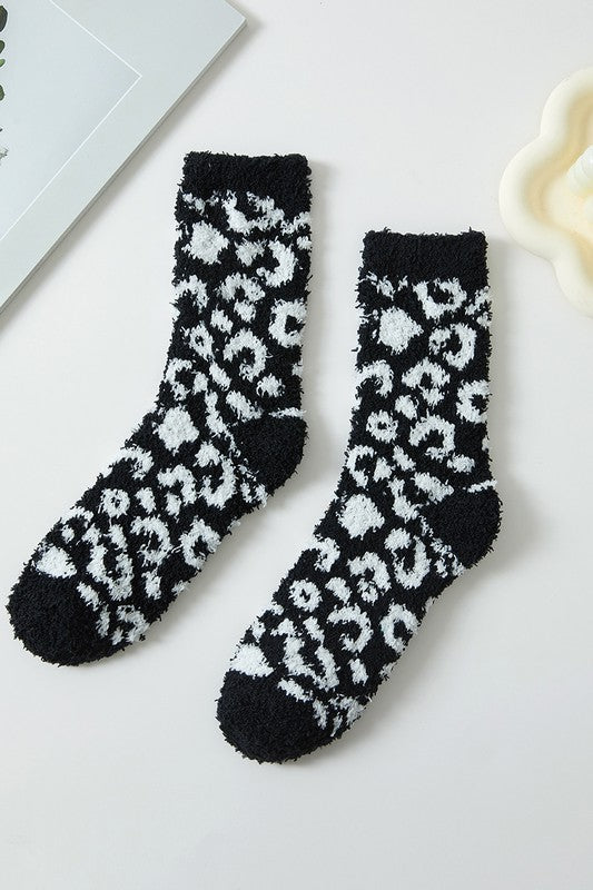 Leopard Pattern Plush Socks