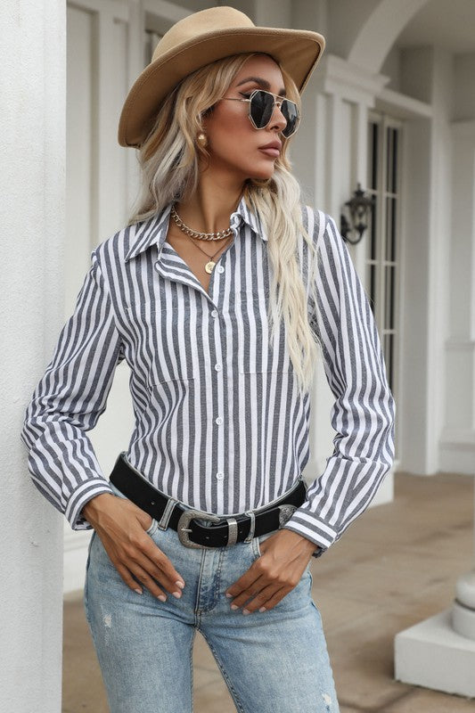 Striped Button Down Shirt