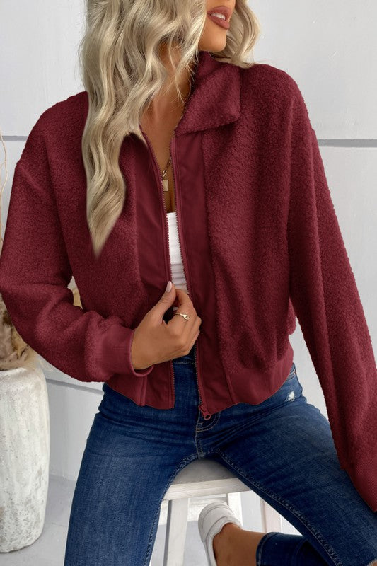 Fleece Short Zip Up Jacket