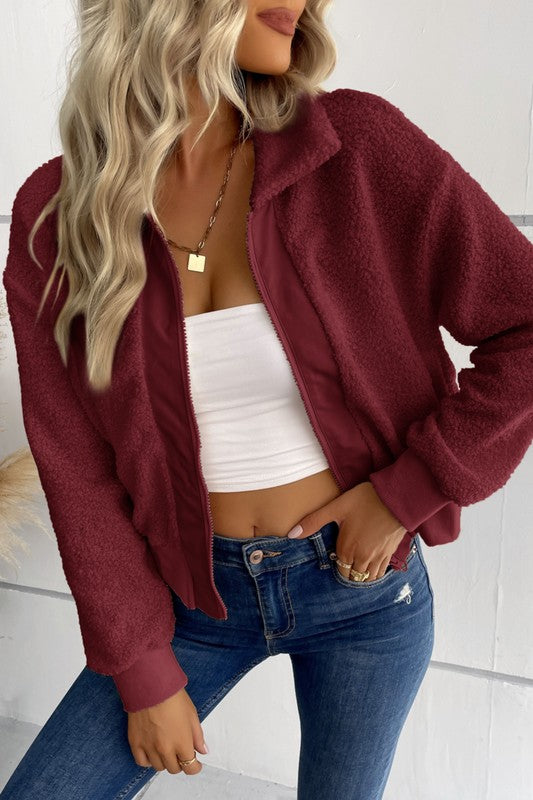 Fleece Short Zip Up Jacket