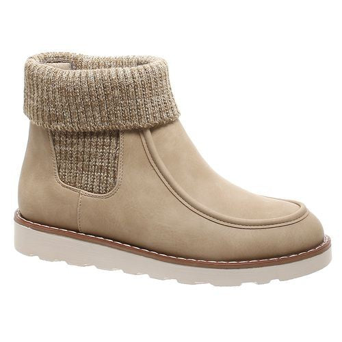 Chelsea Slip On Moc Boot with Knitted Wool Detail