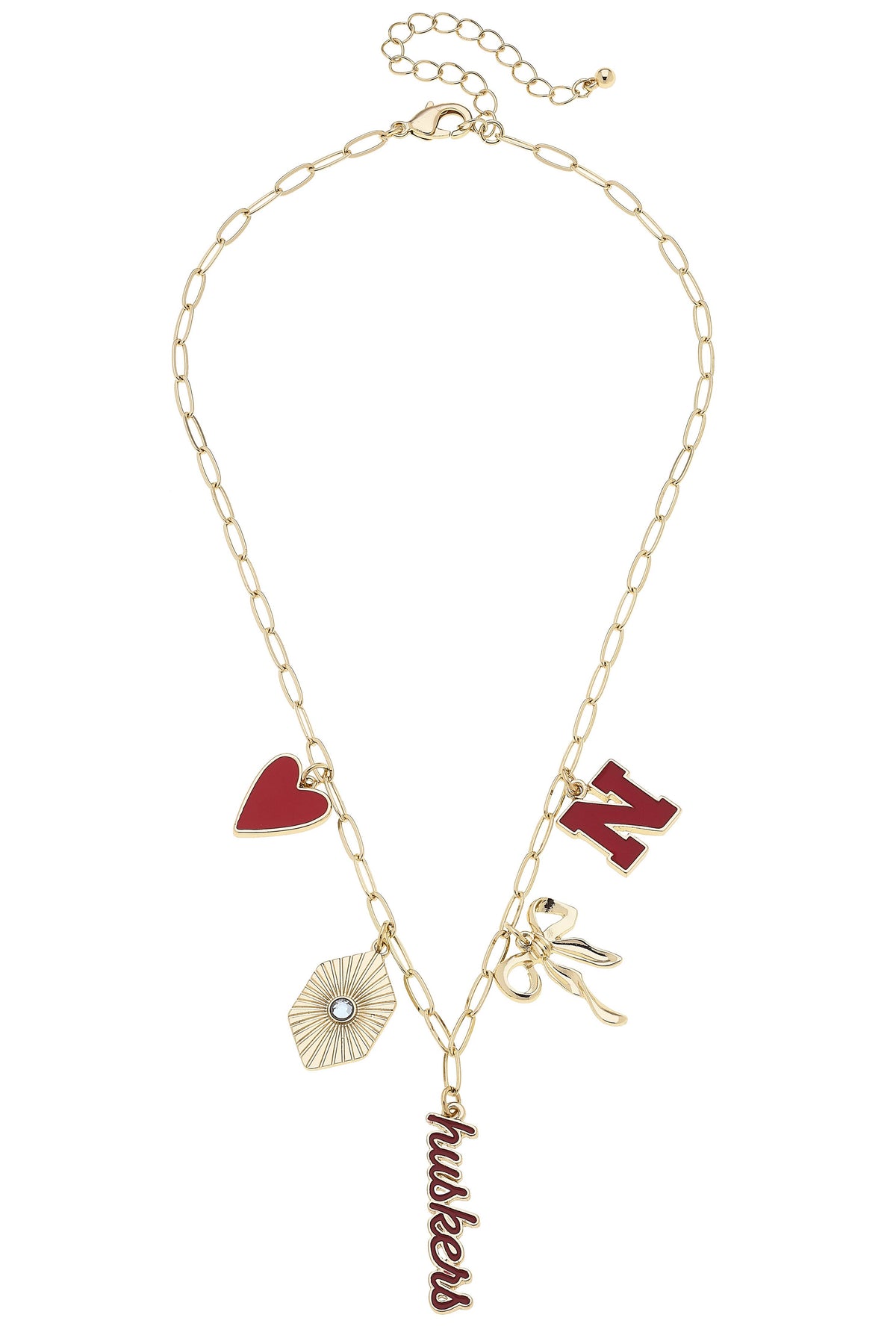 Nebraska Huskers Paper Clip Charm Collector Necklace