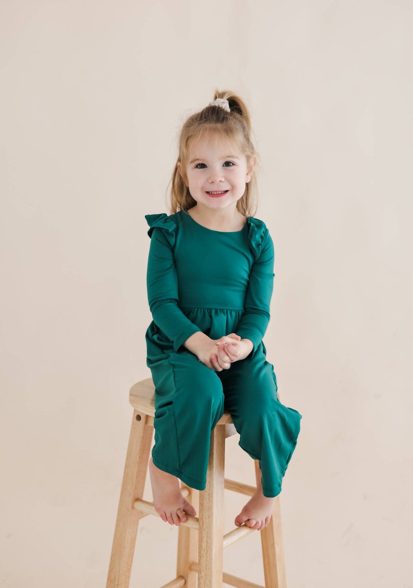 Girls Emerald Long Sleeve Jumpsuit