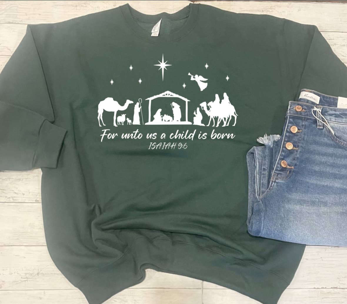 Christmas Nativity Sweatshirt -Child & Adult Sizing