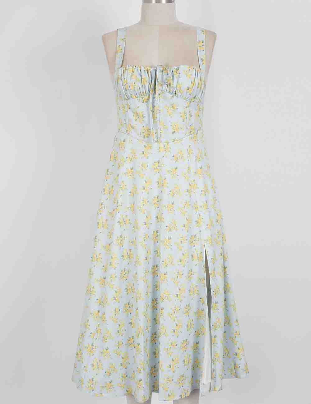 Floral Corset Midi Dress