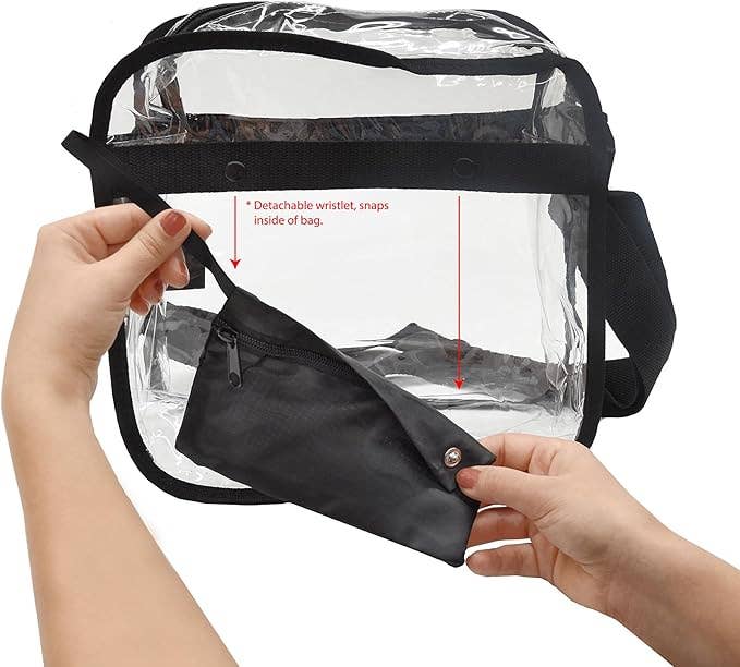 NCAA Nebraska Cornhuskers Clear Carryall Crossbody
