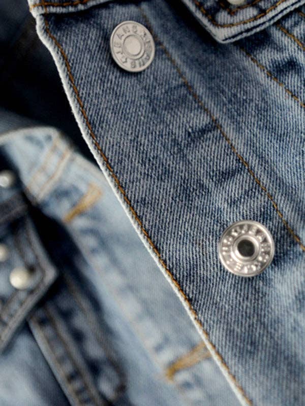 Denim Pearl Detail Jacket