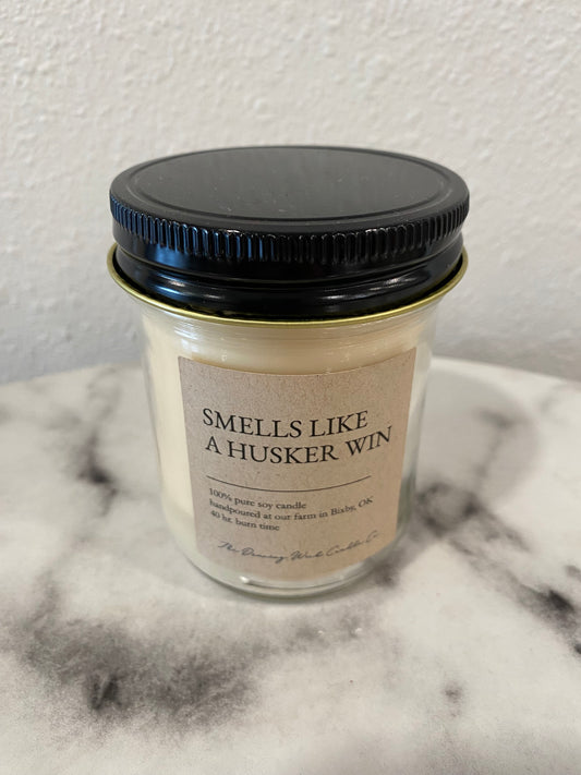 'Smells Like A Husker Win' Candle – Pumpkin Creme Brûlée