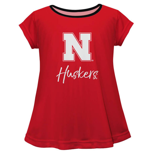University of Nebraska Huskers Red Top School Logo & Name