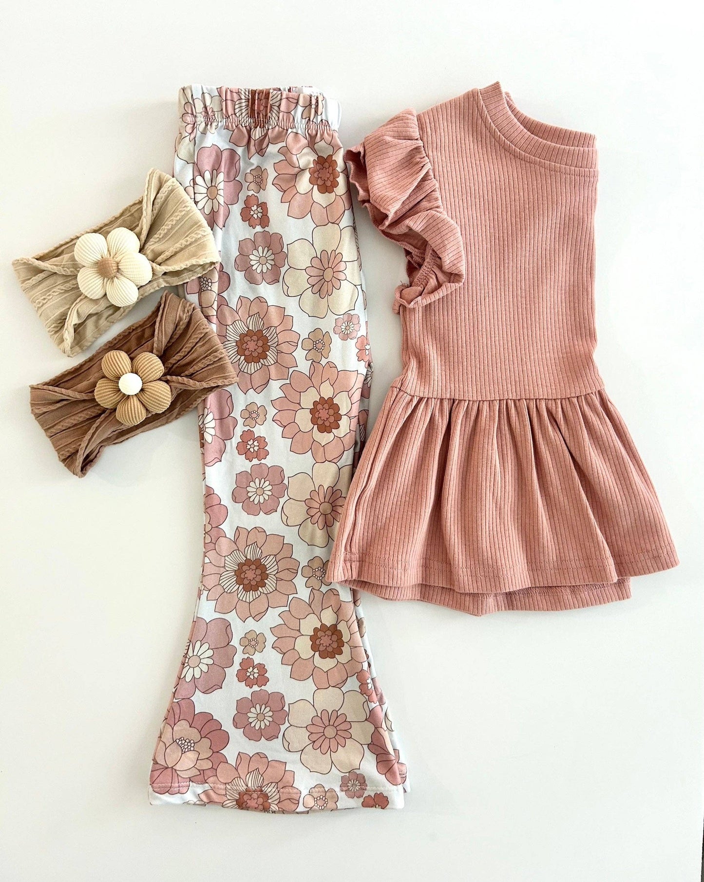 Almond Daisy Bow Baby Headband