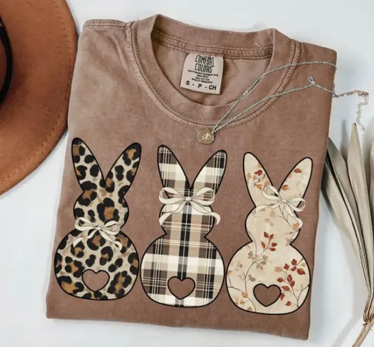 Leopard Easter Bunny Graphic T-Shirts