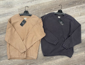 Basic Washed Thermal Pullover