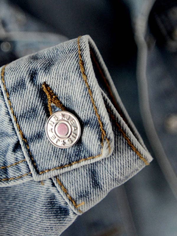 Denim Pearl Detail Jacket