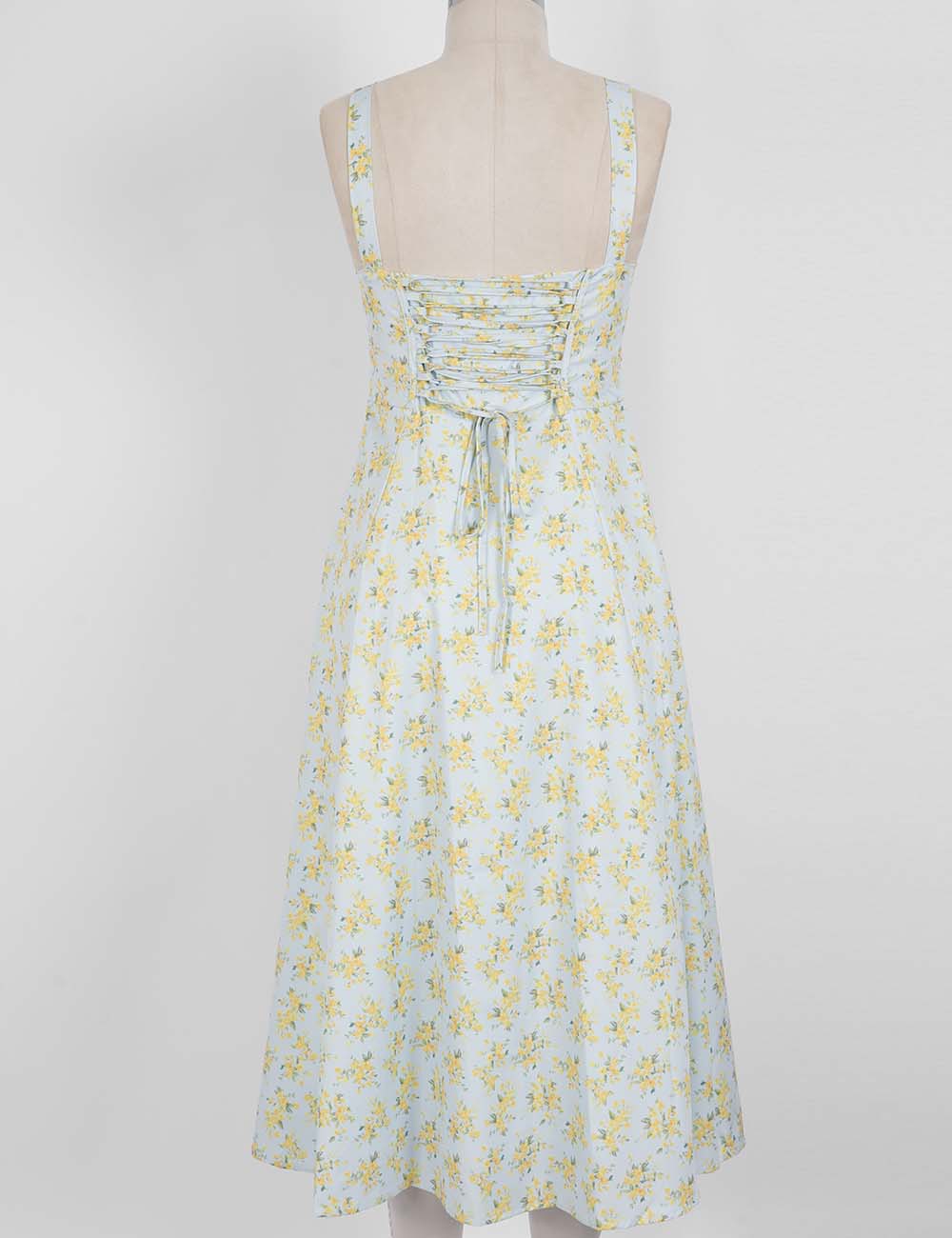 Floral Corset Midi Dress