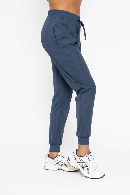 Solid Pleated Front Joggers