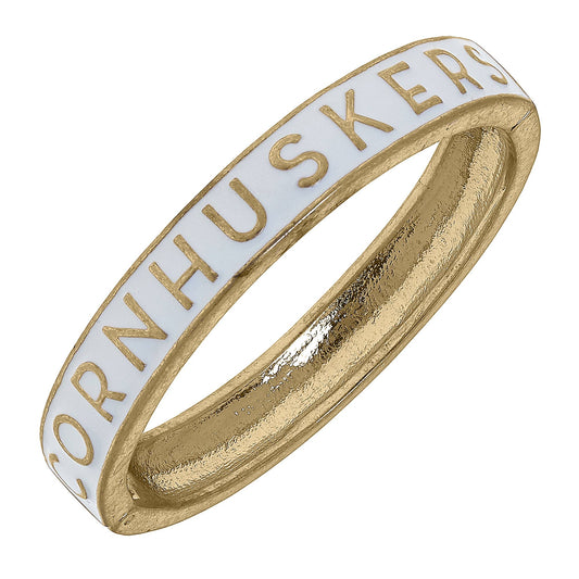 Nebraska Cornhuskers Enamel Hinge Bangle