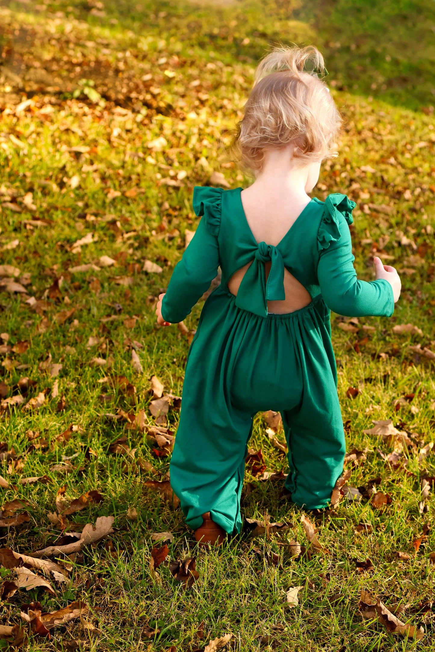 Girls Emerald Long Sleeve Jumpsuit