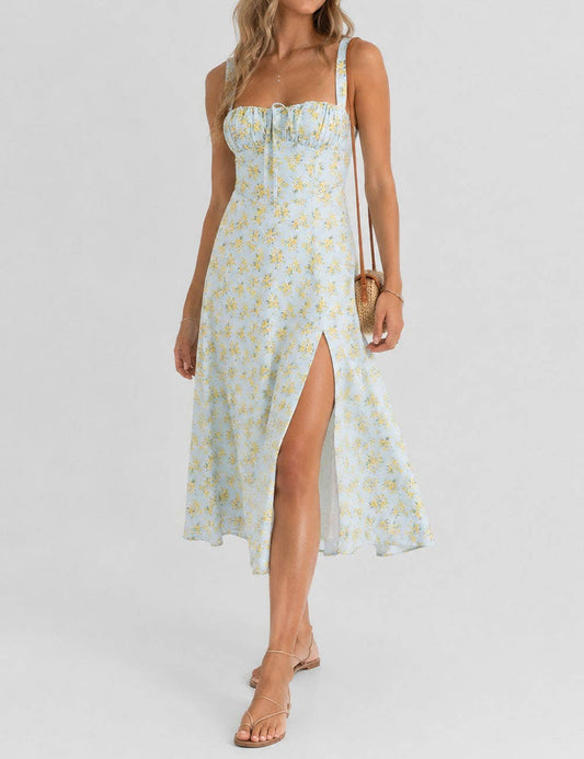 Floral Corset Midi Dress