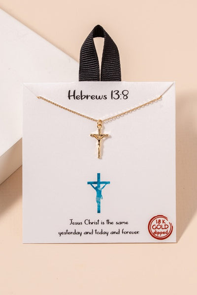 Metal Crucifix Necklace