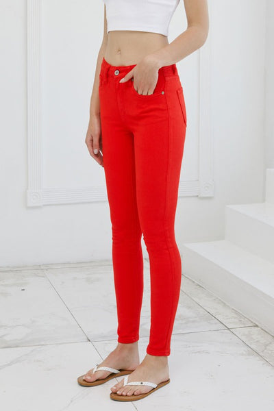 KanCan Gemma High Rise True Red Skinny Jeans