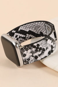 Python Printed Leather Iwatch Band
