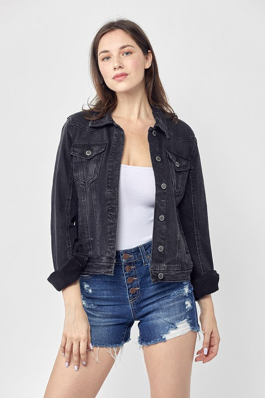 Classic Black Denim Jacket