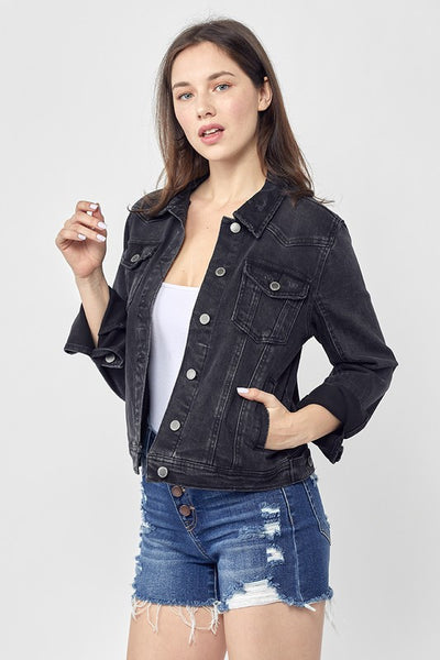 Classic Black Denim Jacket